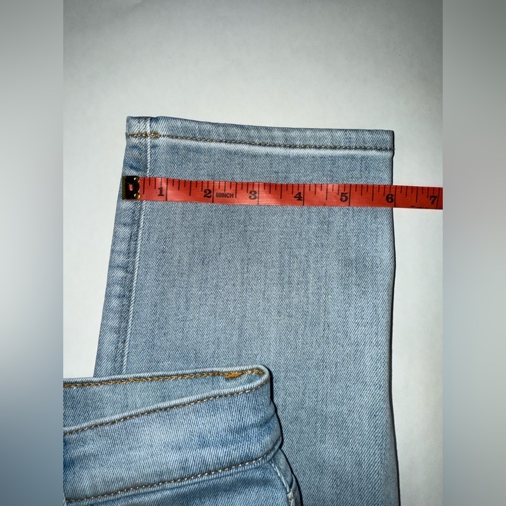 Hudson Jeans Holly Skinny Size 28 Light Blue Gray Distressed Knee High Rise - Picture 8 of 16